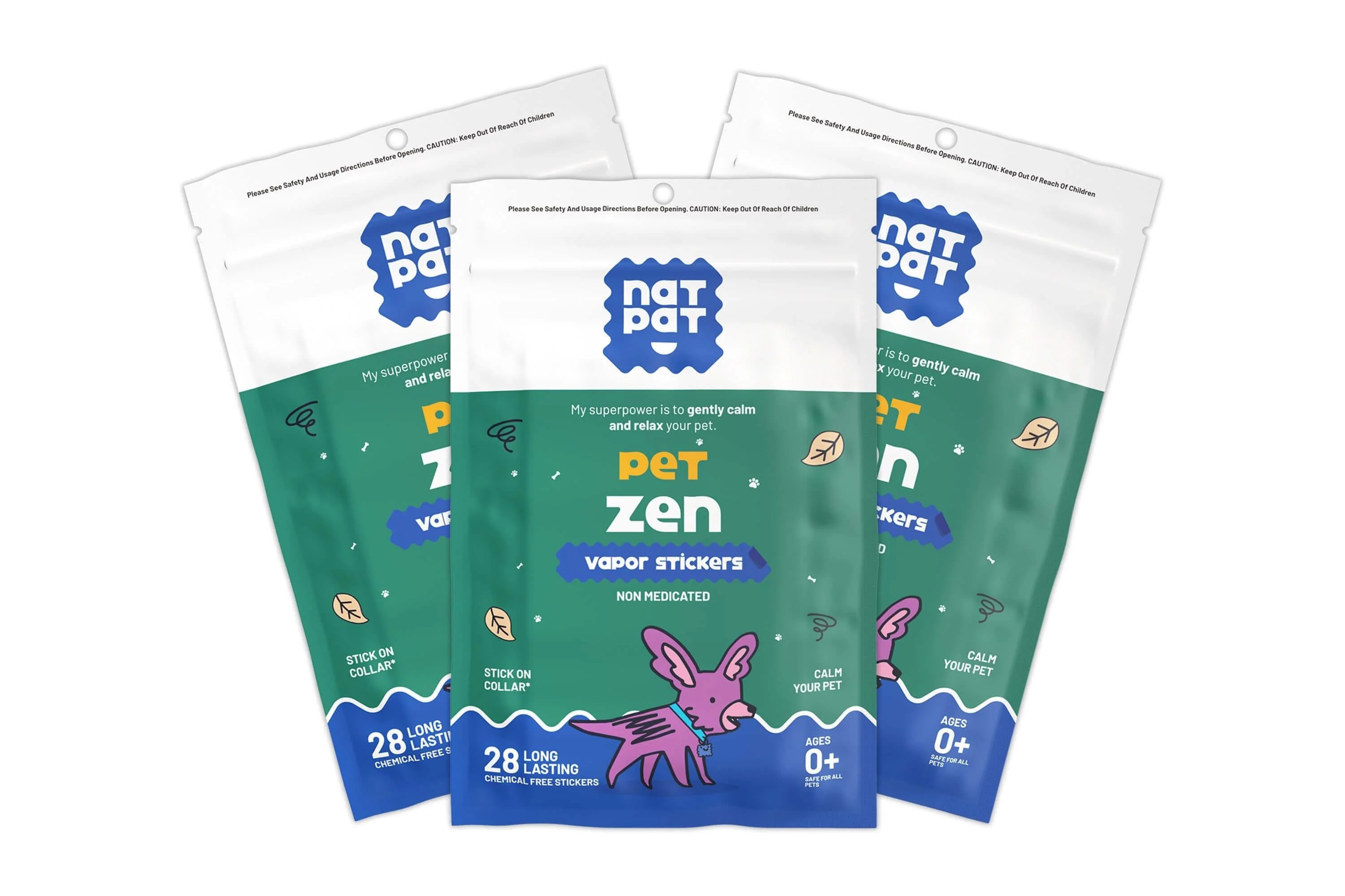 3 Packs of Pet Zen Vapor Stickers + 1 Pet Locket - Image 3