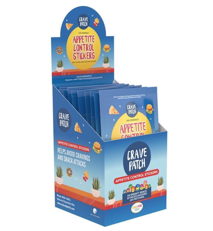 30 x CravePatch Appetite Control Stickers individual resale packets in a Retail Display Box - AU - Image 5