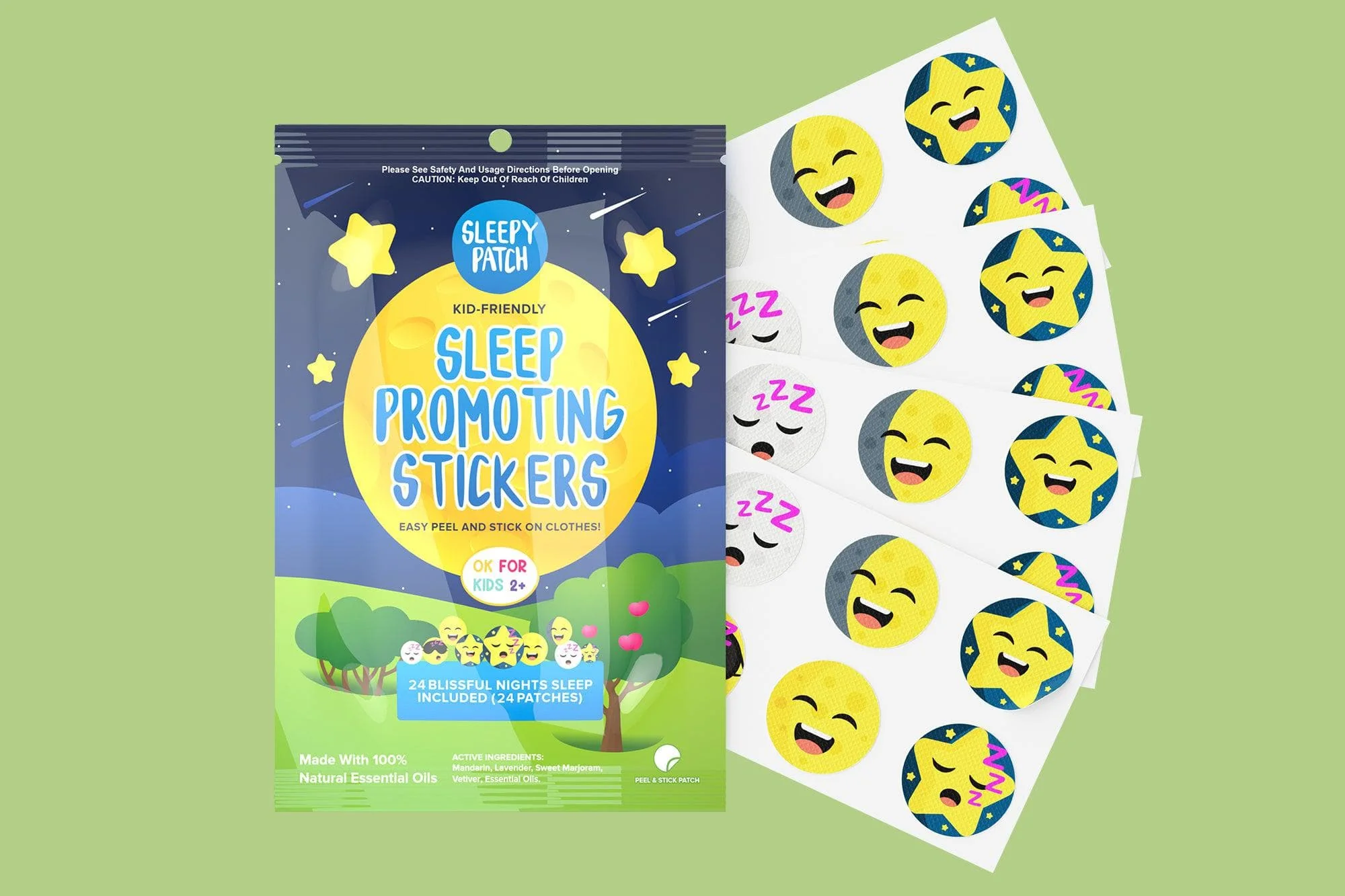 30 x SleepyPatch Sleep Promoting Stickers individual resale packets in a Retail Display Box - Image 2