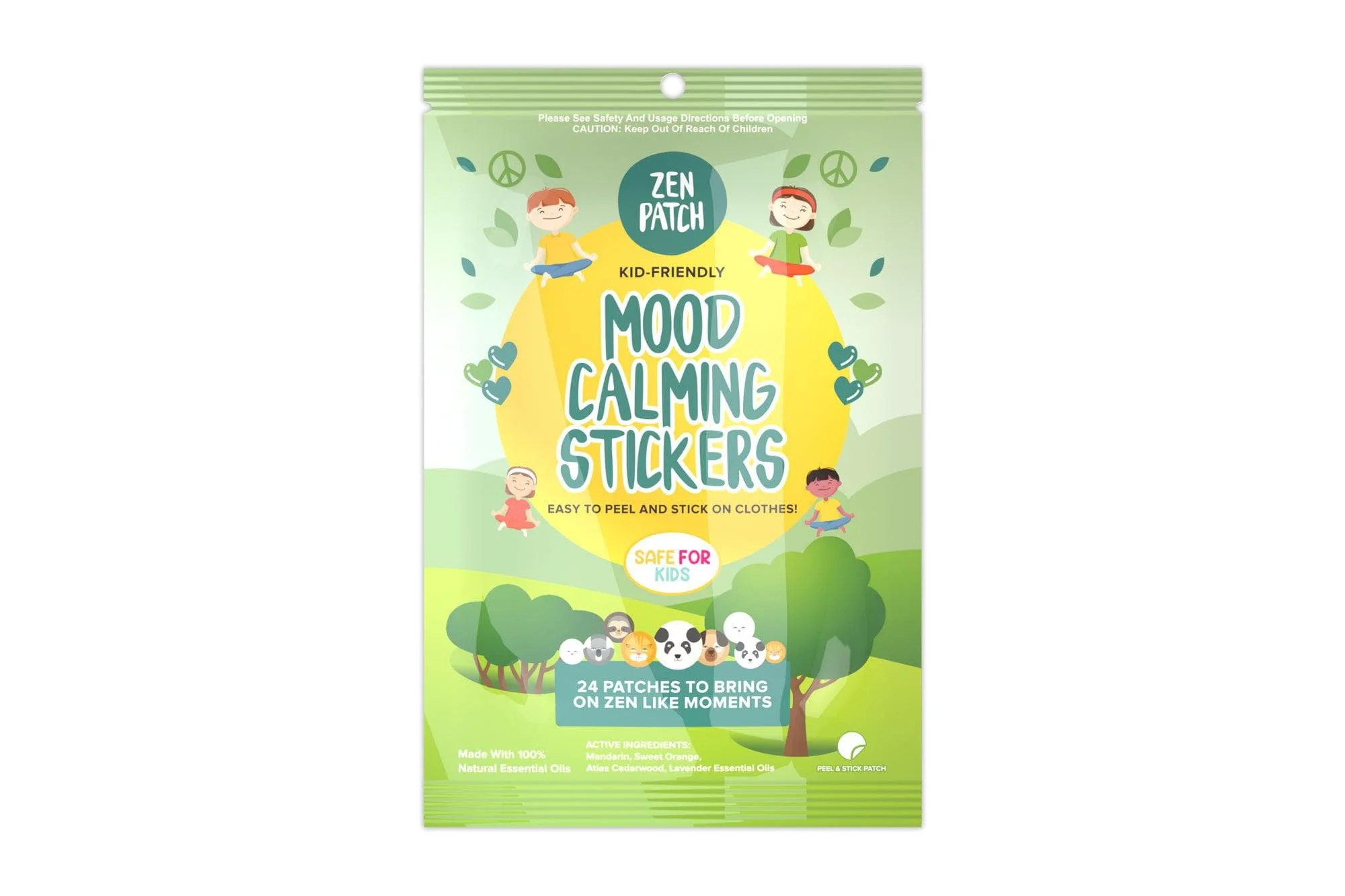 30 x ZenPatch Mood Calming Stickers individual resale packets in a Retail Display Box - Image 3