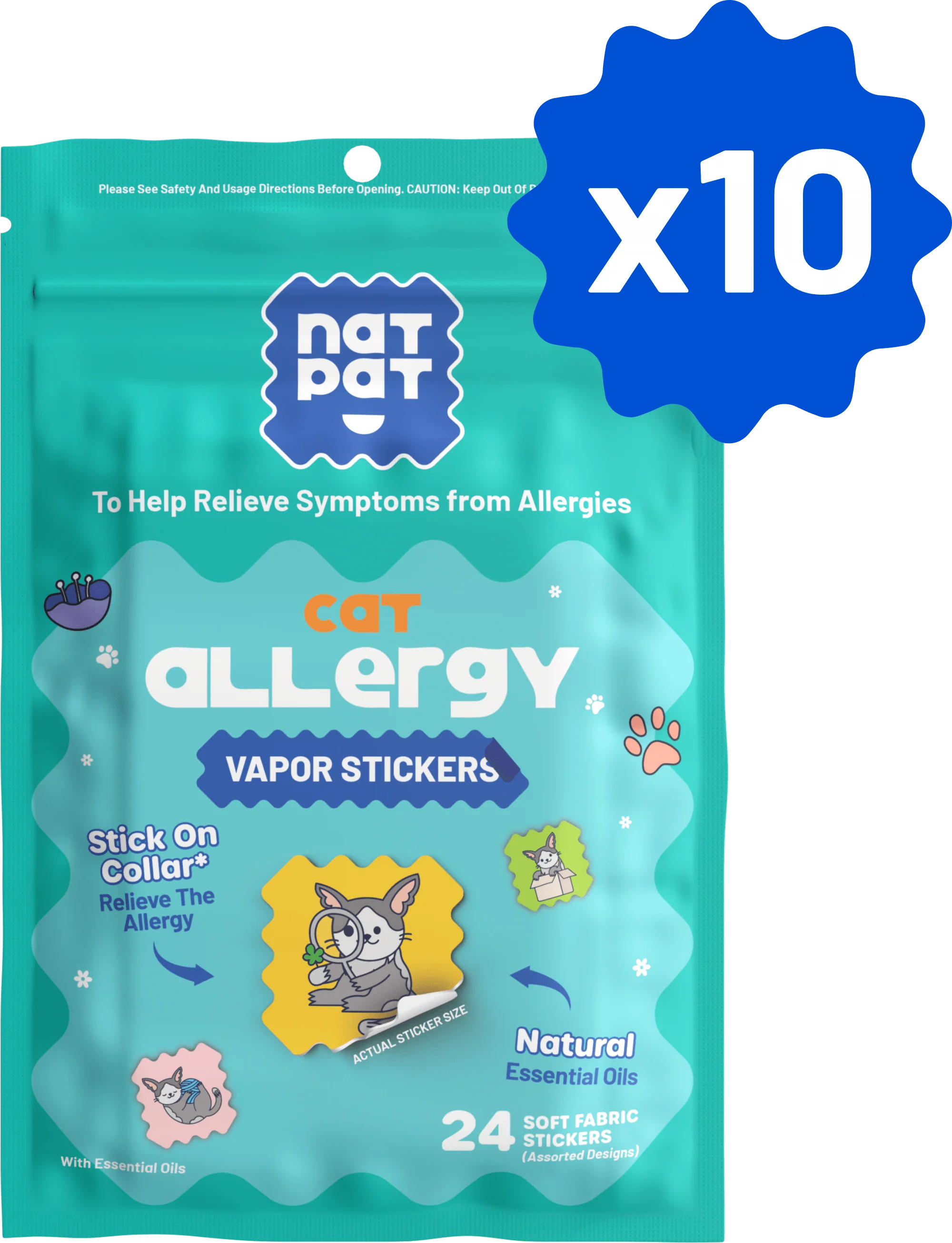 Cat Allergy Vapor Stickers
