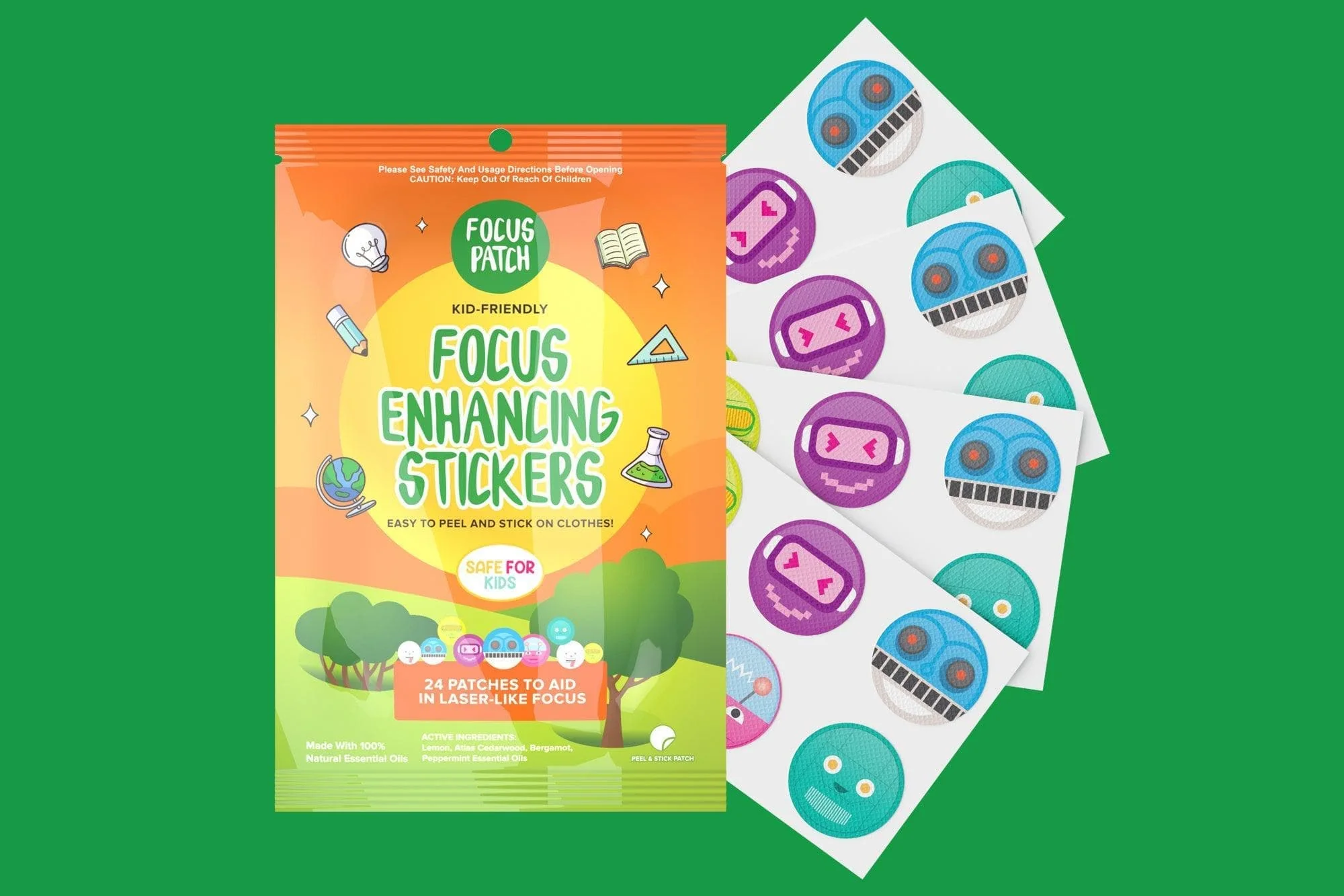 30 x FocusPatch Focus Enhancing Stickers individual resale packets in a Retail Display Box - HA NZ - Image 2