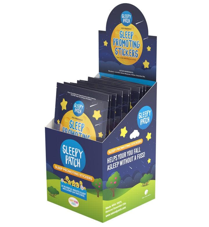 30 x SleepyPatch Sleep Promoting Stickers individual resale packets in a Retail Display Box - AU