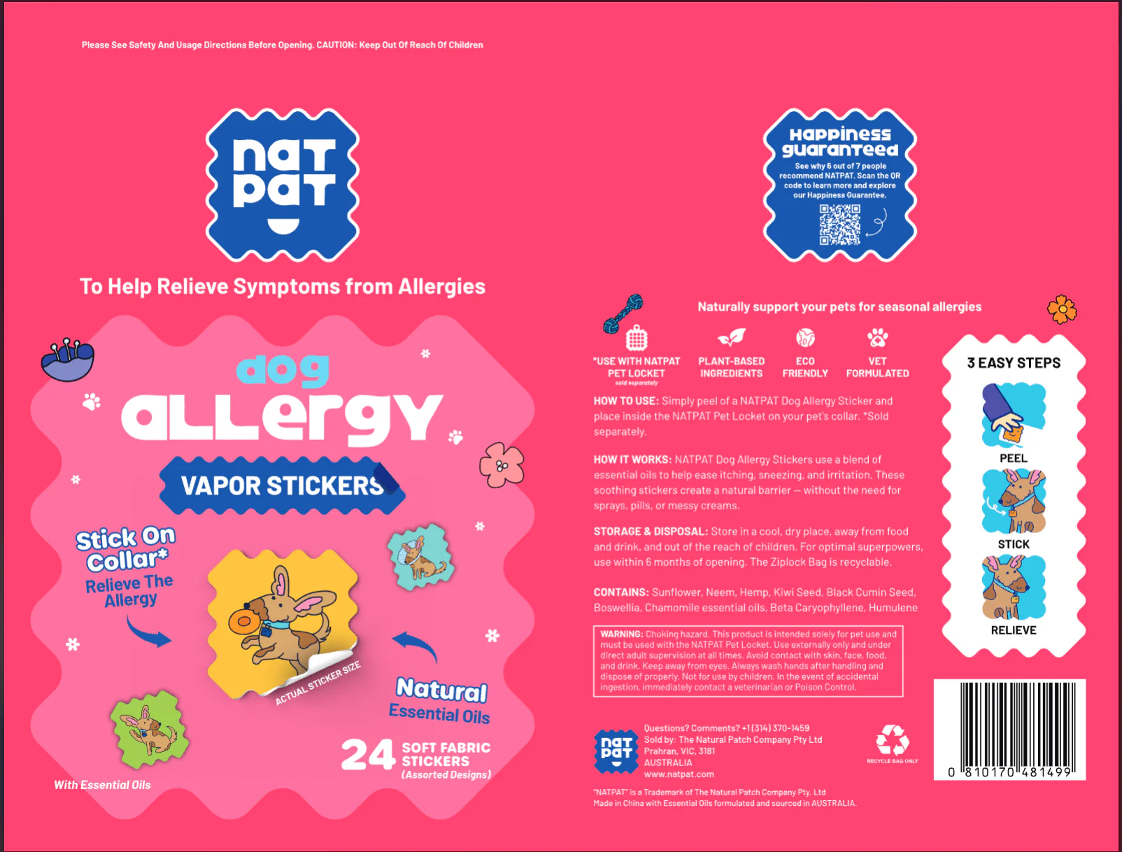 Dog Allergy Relief Vapor Stickers - Image 11